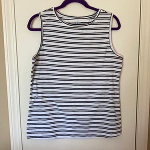 4/$20 Croft & Barrow white/black striped tank
